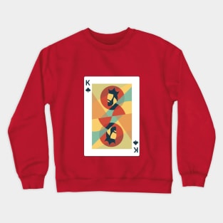 King of spades, playing cards in abstractionism Crewneck Sweatshirt